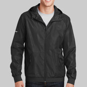 Embossed Hooded Wind Jacket