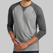 ® Sueded Cotton Blend 3/4 Sleeve Baseball Raglan Tee