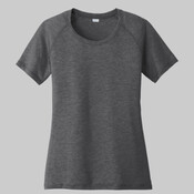 Ladies PosiCharge ® Tri Blend Wicking Scoop Neck Raglan Tee