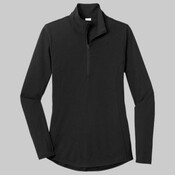 Ladies PosiCharge ® Tri Blend Wicking 1/4 Zip Pullover