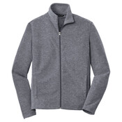 Heather Microfleece Full Zip Jacket