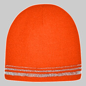Lined Enhanced Visibility with Reflective Stripes Beanie