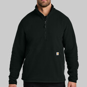Textured 1/2 Zip Fleece Jacket