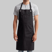 Barley Contrast Stitch Recycled Bib Apron