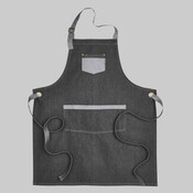 Domain Contrast Denim Bib Apron