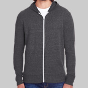 Unisex Triblend Full-Zip Lightweight Hooded Sweatshirt