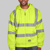 Men's Berne Hi-Vis Class 3 Lined Hooded Sweatshirt