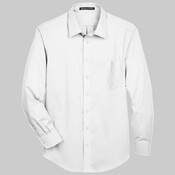 Men's Tall Crown Collection® Solid Stretch Twill Woven Dress Shirt