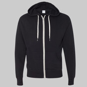 Unisex Heathered French Terry Full-Zip Hooded Sweatshirt