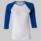 Women’s 1X1 Baby Rib Raglan Three-Quarter Sleeve Tee