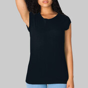 6377 Sheer Jersey Cap Sleeve Raglan T-Shirt