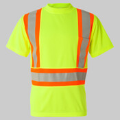 Unisex Class 2 Flat Stitch Self-Fabric Panels T-Shirt