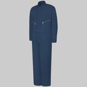 Men's Extended Sizes Zip-Front Cotton Coverall