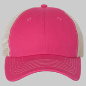 Contrast-Stitch Mesh-Back Cap