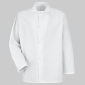 Men's Gripper-Front Short Butcher Coat