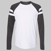 Unisex Fine Jersey Mash Up Long Sleeve Tee