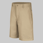 Men's Extended Sizes Cotton Casual Plain Front Shorts