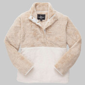 Unisex Fuzzy Half-Snap Fleece Pullover