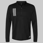 Men's 3-Stripes Double-Knit Quarter-Zip Pullover