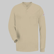 Men's Long Sleeve Tagless Henley Shirt