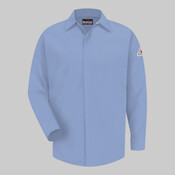 Men's Concealed-Gripper Pocketless Work Shirt