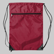 Zippered Drawstring Backpack