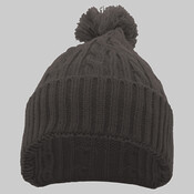 Cable Knit Pom-Pom Beanie