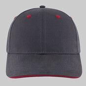 Brushed Twill Cap With Sandwich Bill