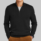 Washable Merino Birdseye 1/4 Zip Sweater